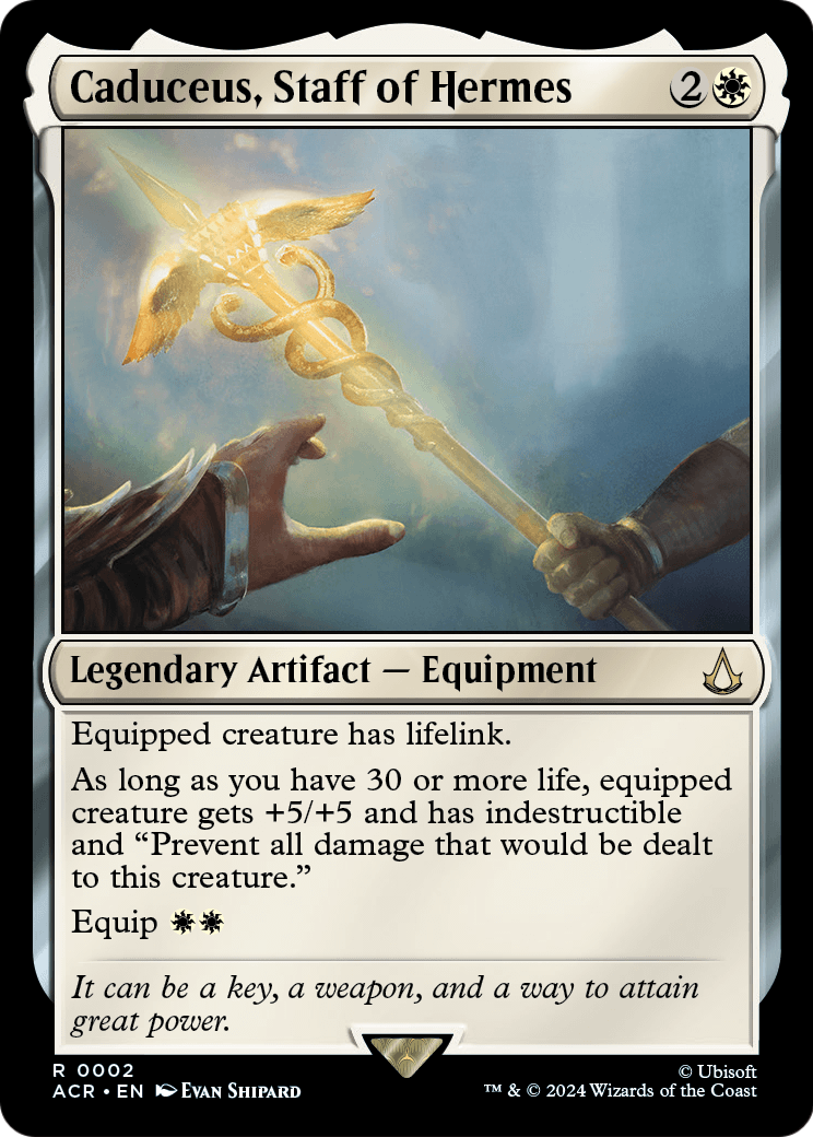 Caduceus, Staff of Hermes – Universes Beyond: Assassin's Creed 2 – Magic: The Gathering single card