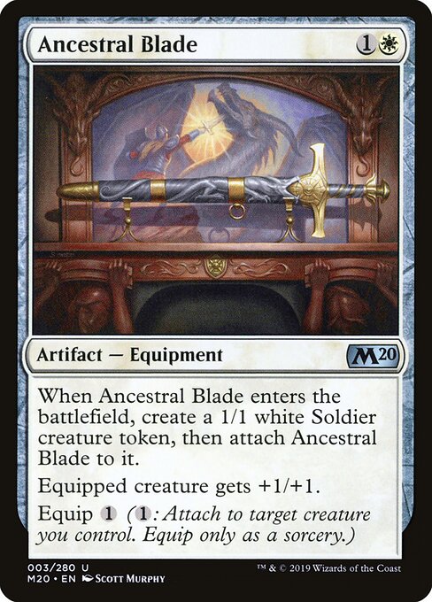 Ancestral Blade – Core Set 2020 (M20-3) Magic: The Gathering card | LC-REM-20260804-15339507056972-2ba18114-af6c-48cd-82c9-eb6541d566bf