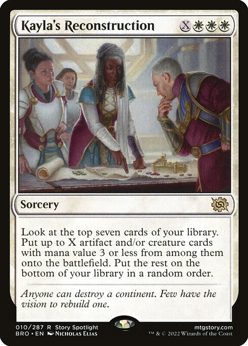 Kayla's Reconstruction – The Brothers' War (BRO-10) Magic: The Gathering card