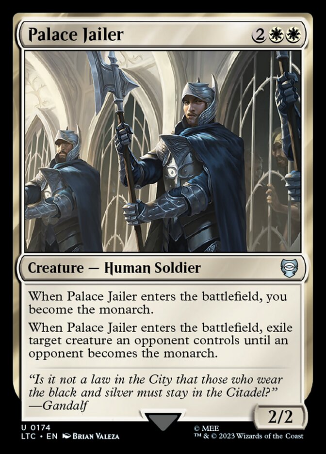 Magic-kaart Palace Jailer LTC-174 uit Commander: The Lord of the Rings: Tales of Middle-earth (Uncommon)