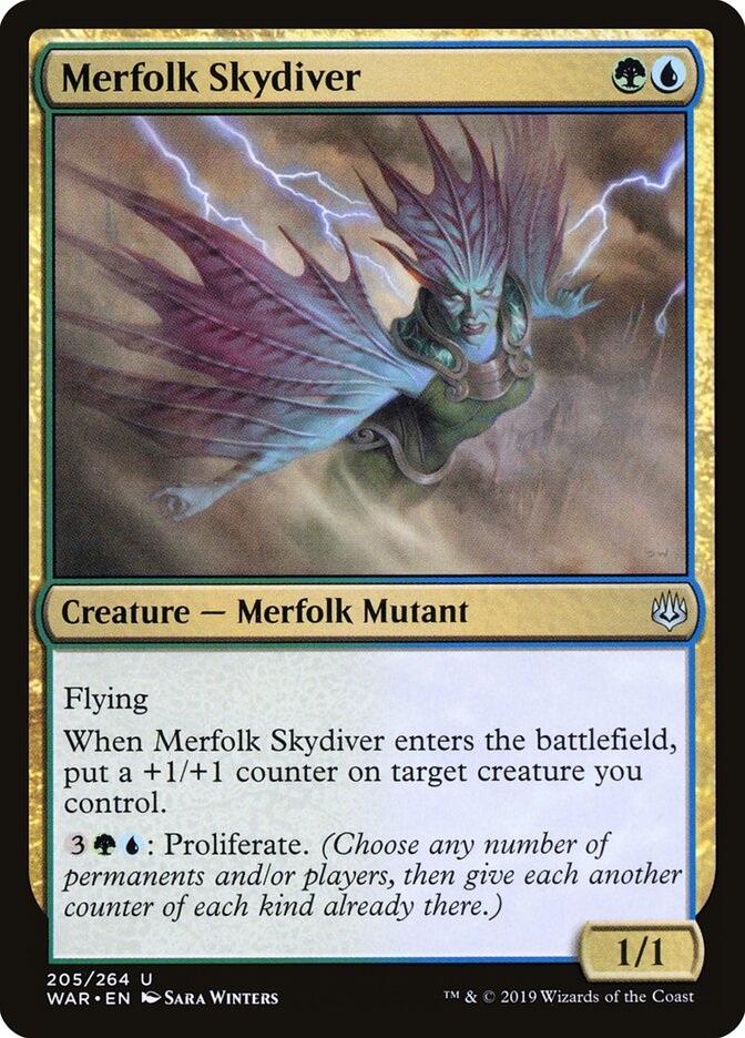 Merfolk Skydiver - War of the Spark (Uncommon) [WAR-205]