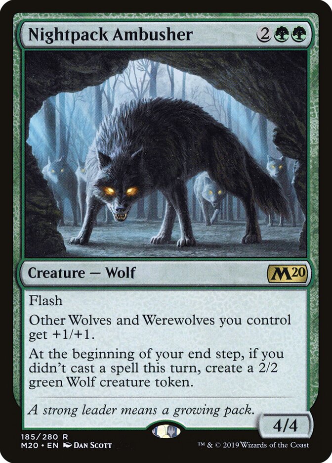 Magic-kaart Nightpack Ambusher M20-185 uit Core Set 2020 (Rare) Image principale du produit