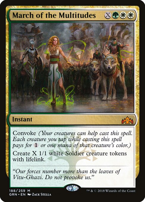 March of the Multitudes – Guilds of Ravnica (GRN-188) Magic: The Gathering card