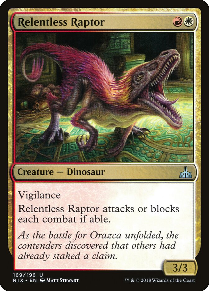 Relentless Raptor - Rivals of Ixalan (Uncommon) [RIX-169]