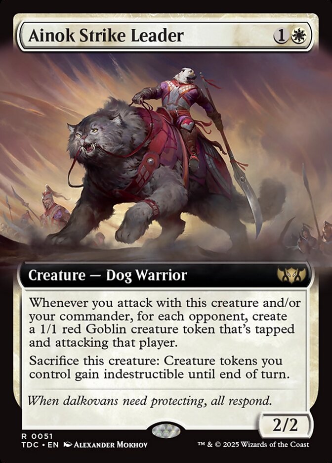 Magic-kaart Ainok Strike Leader XTDC-51 uit Commander: Tarkir: Dragonstorm: Extras (Rare) Hoofdafbeelding