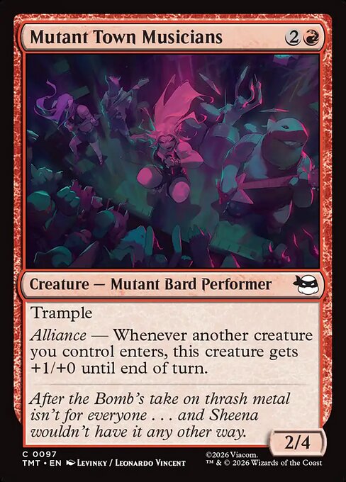 Mutant Town Musicians – Teenage Mutant Ninja Turtles (TMT-97) Magic: The Gathering card