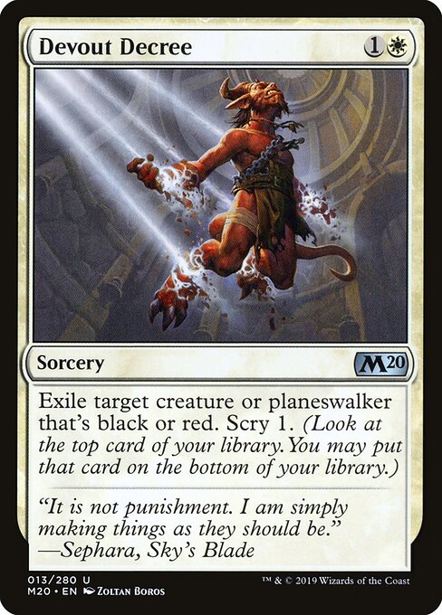 Devout Decree – Core 2020 (M20-13) Magic: The Gathering card