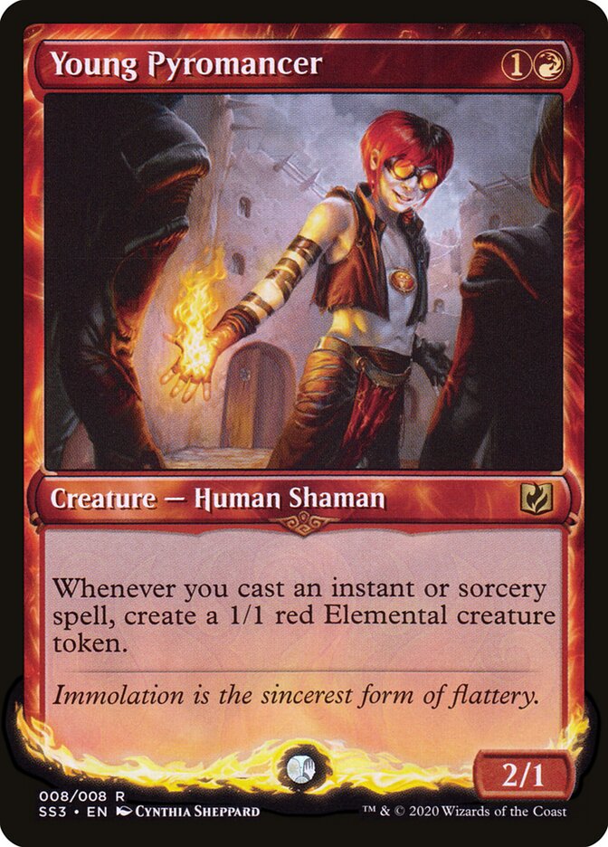 Magic-kaart Young Pyromancer SS3-8 uit Signature Spellbook: Chandra (Rare) Image principale du produit