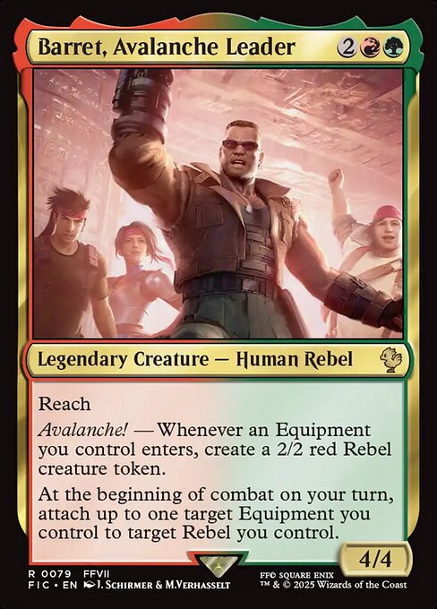 Barret, Avalanche Leader – Final Fantasy Commander (FIC-79) Magic: The Gathering card | LC-REM-20260804-15339523146060-2e37fd36-84f0-4869-bfae-da4b97c9725d Hauptbild