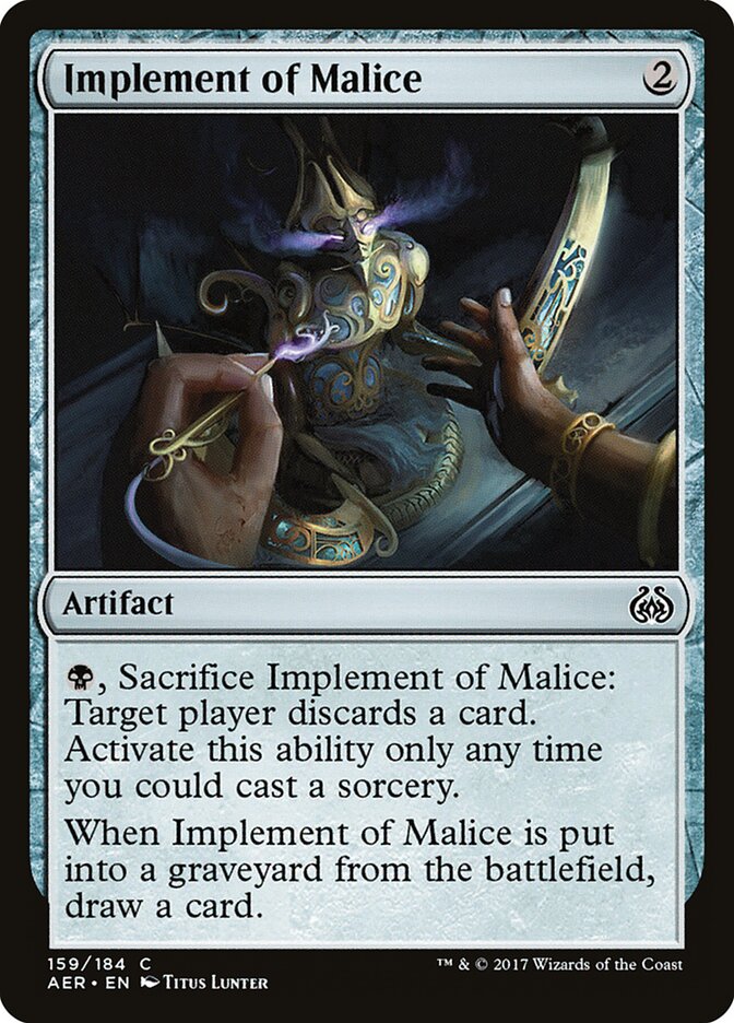 Implement of Malice - Aether Revolt (Common) [AER-159]