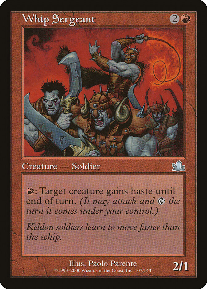Magic-kaart Whip Sergeant PCY-107 uit Prophecy (Uncommon)