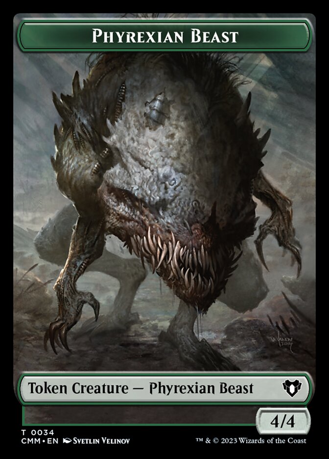 Magic-kaart Phyrexian Beast Token TCMM-34 uit Commander Masters: Extras (Token)