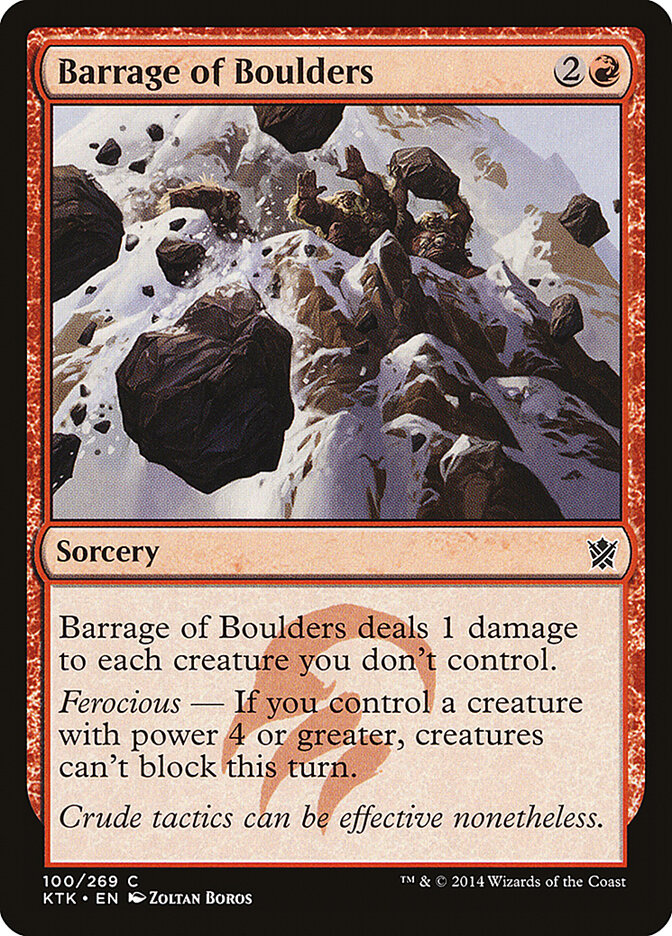 Barrage of Boulders - Khans of Tarkir (Common) [KTK-100] Imagen principal del producto