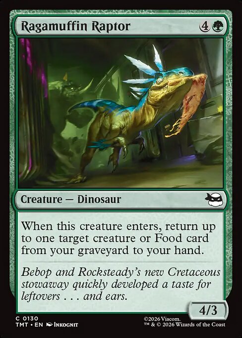 Ragamuffin Raptor – Teenage Mutant Ninja Turtles (TMT-130) Magic: The Gathering card