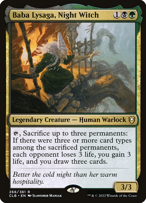 Baba Lysaga, Night Witch – Commander Legends: Battle for Baldur's Gate (CLB-266) Magic: The Gathering card | LC-REM-20260804-15151253946700-2ef42c3f-f22e-4e99-adb0-9e8f8d442347 Main image