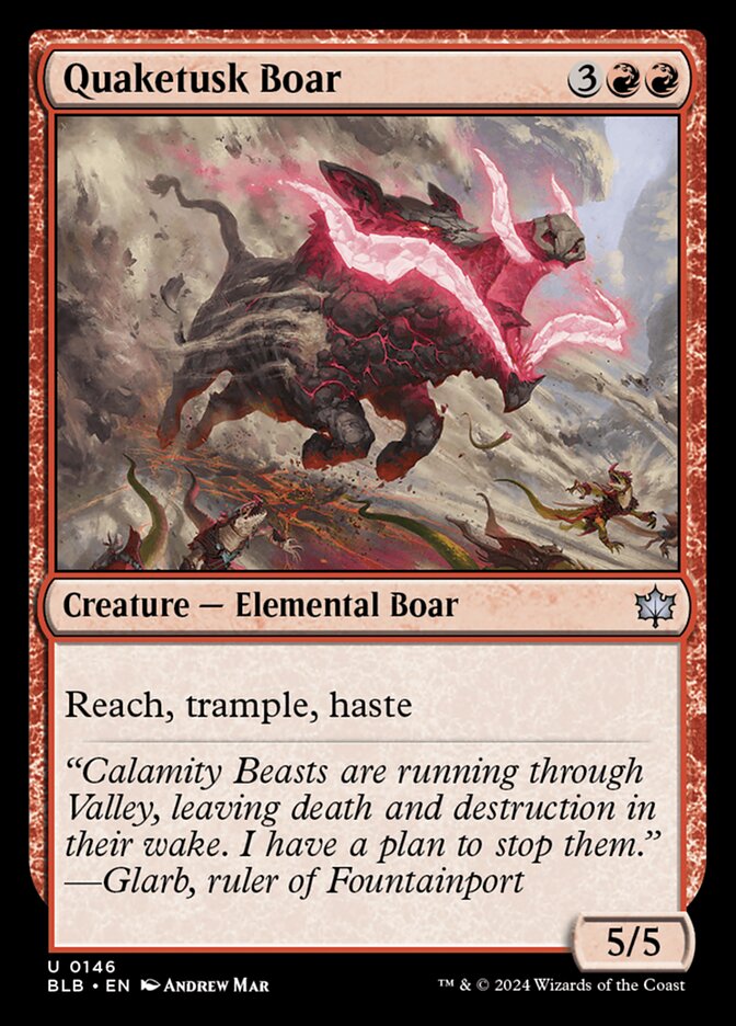 Quaketusk Boar - Bloomburrow (Uncommon) [BLB-146]