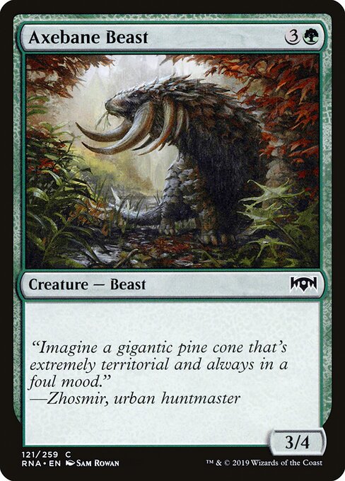 Axebane Beast – Ravnica Allegiance (RNA-121) Magic: The Gathering card Main image