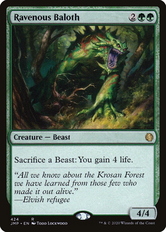 Magic-kaart Ravenous Baloth JMP-424 uit Jumpstart (Rare) Main image