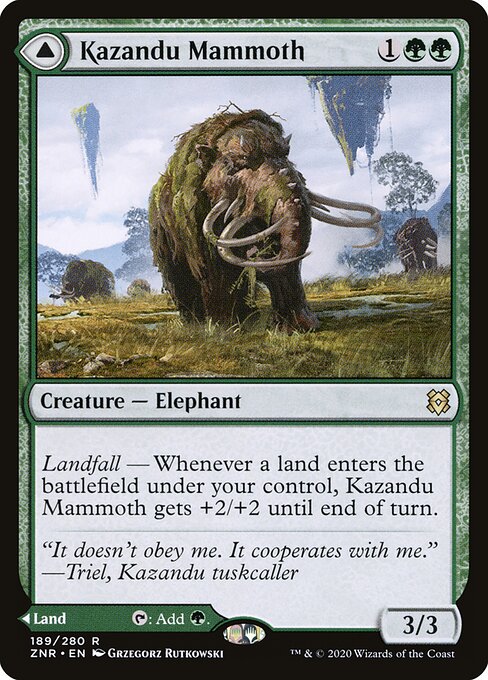 Kazandu Mammoth // Kazandu Valley – Zendikar Rising (ZNR-189) Magic: The Gathering card | LC-REM-20260804-15150841626956-2f632537-63bf-4490-86e6-e6067b9c1a3b