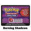 Online Code Card (Booster) - Burning Shadows (Online Code Card)