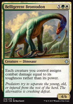 Belligerent Brontodon - Ixalan (Uncommon) [XLN-218] Hauptbild
