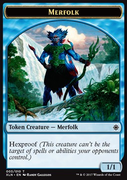 Merfolk Token (Blue 1/1 Hexproof) - Ixalan (Token) [XLN-T03] Immagine principale del prodotto