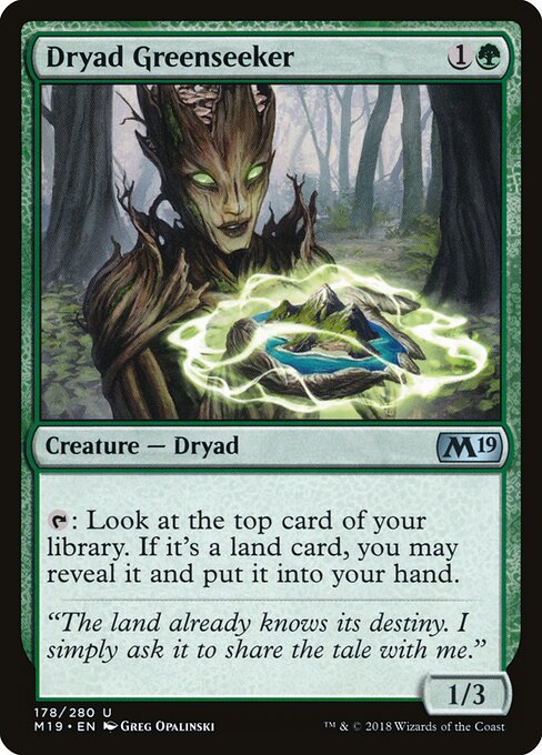 Dryad Greenseeker – Core 2019 (M19-178) Magic: The Gathering card