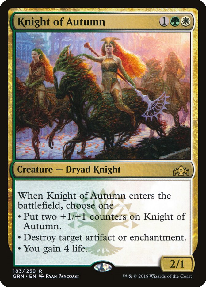 Knight of Autumn - Guilds of Ravnica (Rare) [GRN-183] Immagine principale del prodotto