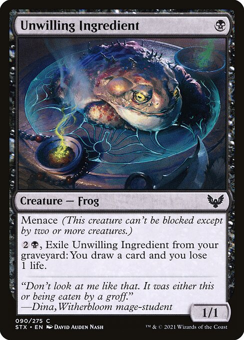 Unwilling Ingredient – Strixhaven: School of Mages (STX-90) Magic: The Gathering card | LC-REM-20260804-15909431050572-30448144-639a-43c7-a408-bd6ed543c231 Hoofdafbeelding