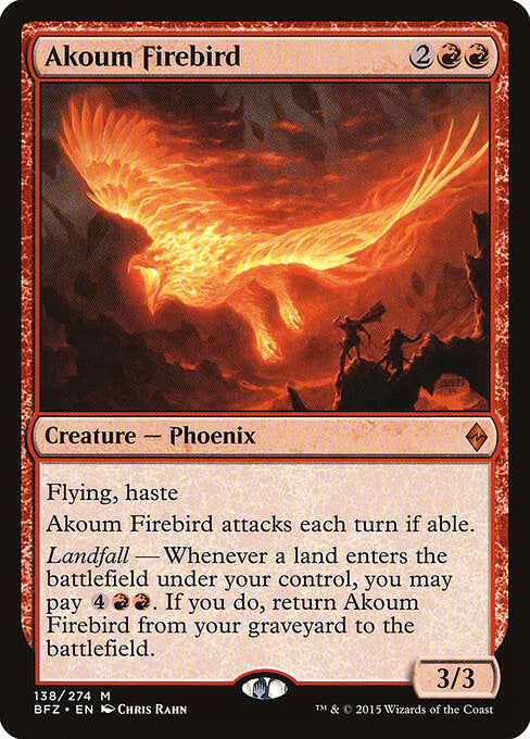Akoum Firebird – Battle for Zendikar (BFZ-138) Magic: The Gathering card Immagine principale del prodotto