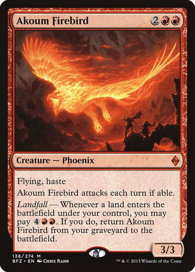 Akoum Firebird - Battle for Zendikar (Mythic) [BFZ-138] Immagine principale del prodotto