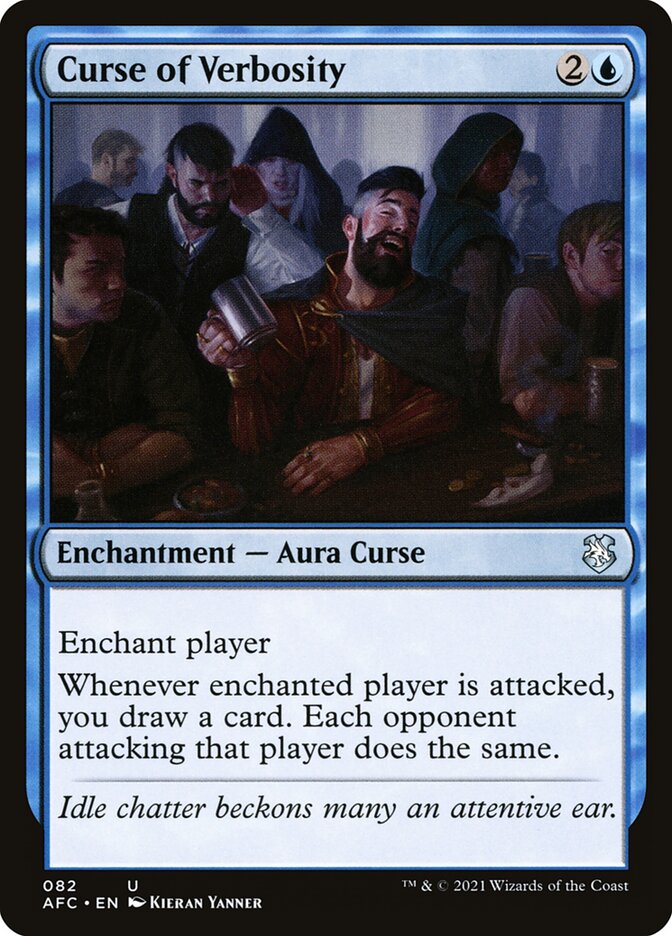 Curse of Verbosity - Commander: Adventures in the Forgotten Realms (Uncommon) [AFC-82] Hoofdafbeelding