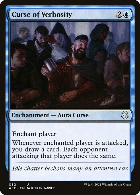 Curse of Verbosity – Commander: Adventures in the Forgotten Realms (AFC-82) Magic: The Gathering card