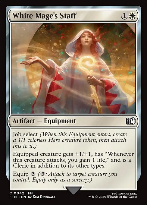White Mage's Staff – Final Fantasy (FIN-42) Magic: The Gathering card | LC-REM-20260804-15935520571724-30db372e-0b4c-4e16-9667-bf3fda666f72 Hoofdafbeelding