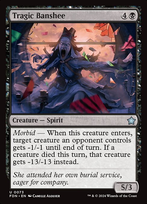 Tragic Banshee – Foundations (FDN-73) Magic: The Gathering card | LC-REM-20260804-15339691475276-30df3e33-2f17-4067-99f1-5db6b0f41fd4 Imagen principal del producto