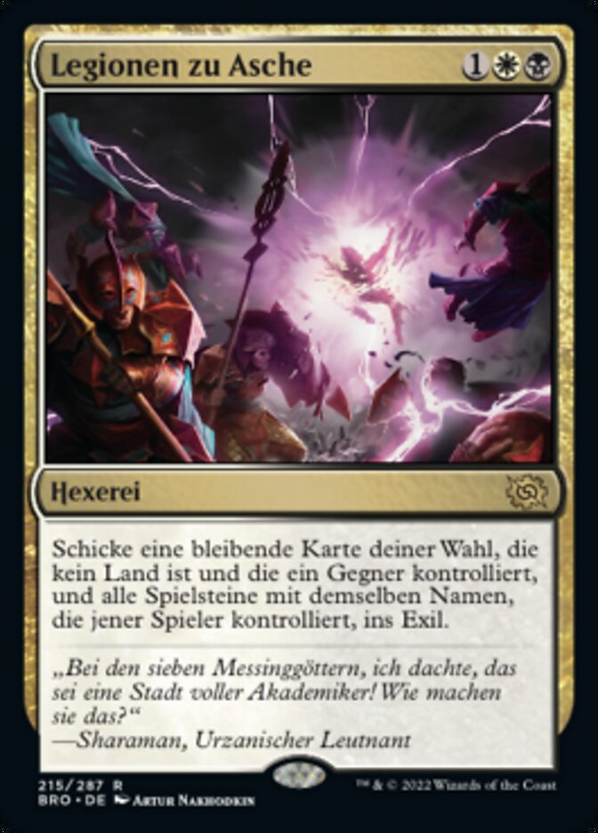 Magic-kaart Legions to Ashes BRO-215 uit The Brothers' War (Rare) Hoofdafbeelding