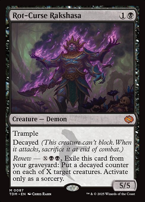 Rot-Curse Rakshasa – Tarkir: Dragonstorm (TDM-87) Magic: The Gathering card Hoofdafbeelding
