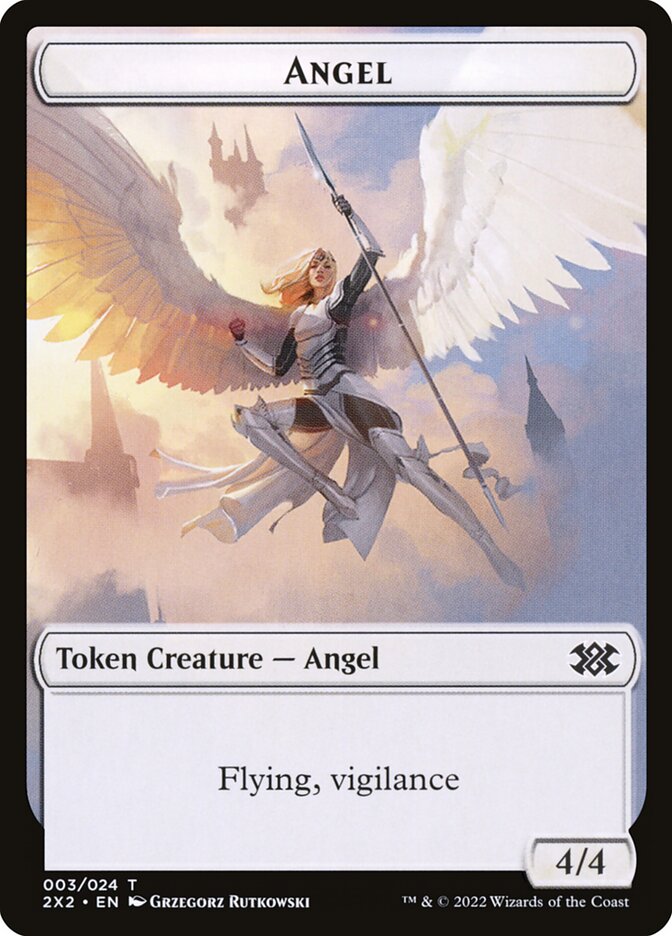 Magic-kaart Angel Token T2X2-3 uit Double Masters 2022: Extras (Token)