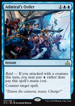 Admiral's Order - Rivals of Ixalan (Rare) [RIX-31] Immagine principale del prodotto