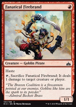 Fanatical Firebrand - Rivals of Ixalan (Common) [RIX-101] Hoofdafbeelding