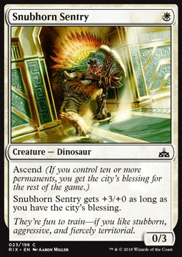 Snubhorn Sentry - Rivals of Ixalan (Common) [RIX-23] Immagine principale del prodotto