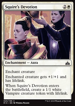 Squire's Devotion - Rivals of Ixalan (Common) [RIX-25] Immagine principale del prodotto