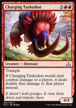 Charging Tuskodon - Rivals of Ixalan (Uncommon) [RIX-97] Immagine principale del prodotto