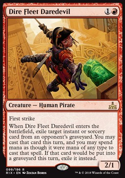 Dire Fleet Daredevil - Rivals of Ixalan (Rare) [RIX-99] Immagine principale del prodotto