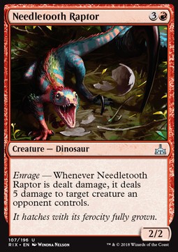 Needletooth Raptor - Rivals of Ixalan (Uncommon) [RIX-107] Immagine principale del prodotto