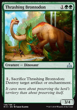 Thrashing Brontodon - Rivals of Ixalan (Uncommon) [RIX-148] Main image