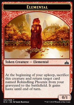 Elemental Token (Red 0/1) - Rivals of Ixalan (Token) [RIX-T01]