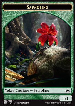 Saproling Token (Green 1/1) - Rivals of Ixalan (Token) [RIX-T03] Immagine principale del prodotto