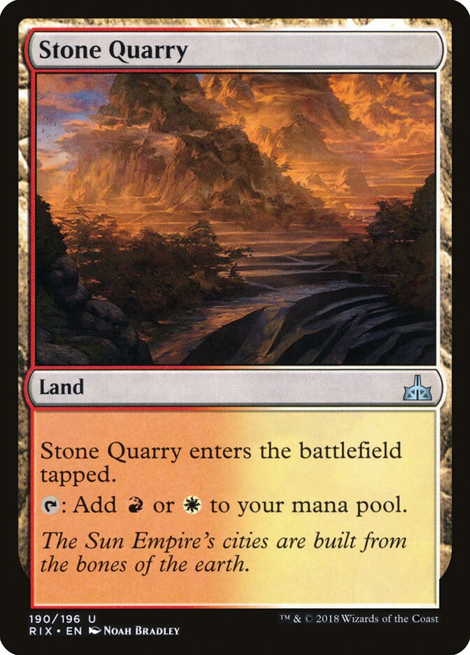 Stone Quarry - Rivals of Ixalan (Uncommon) [RIX-190] Imagen principal del producto