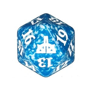 Magic Rivals of Ixalan spindown D20 levensteller in blauw met het setsymbool Hoofdafbeelding